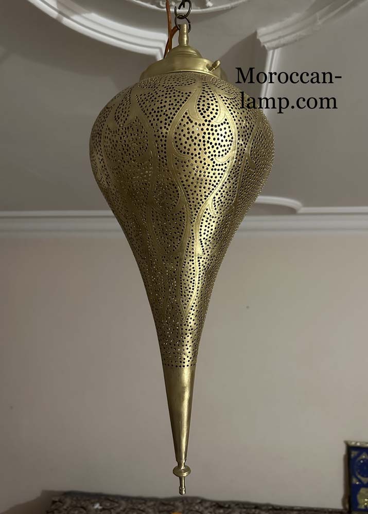 Lustre en laiton marocain de lumière pendante - Depuis